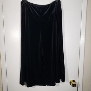 J.R. Nites By Caliendo Black Wide Leg Dressy Cropped Pants Size 10